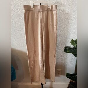 Beige Textured Pants